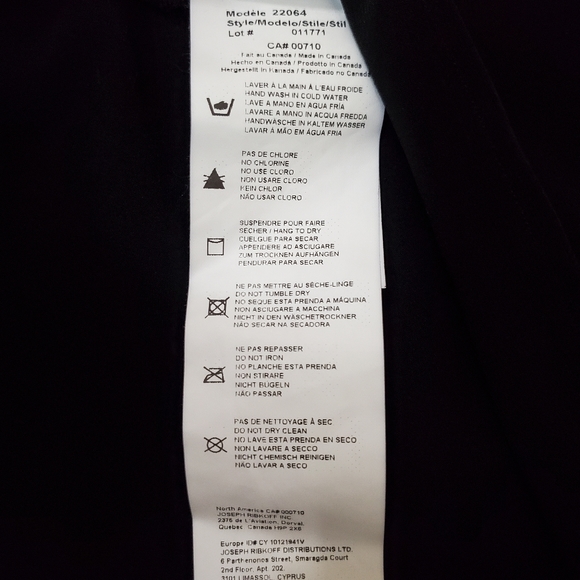 Joseph Ribkoff elastic waist pleated stretch black pants - Picture 7 of 8